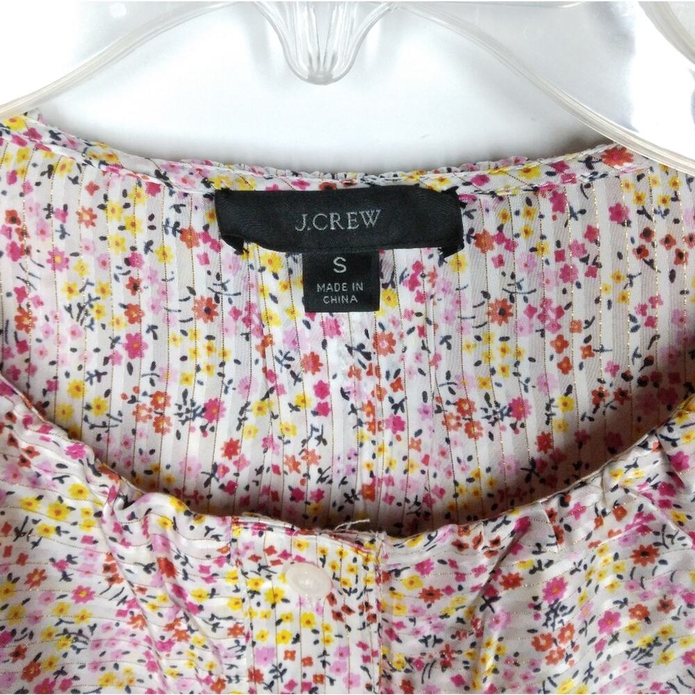 NWT J Crew Ruffle Top in Field Day size Small - Picture 9 of 11